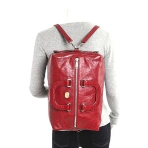 GUCCI Fluffy Calfskin Morpheus Convertible Backpack Red